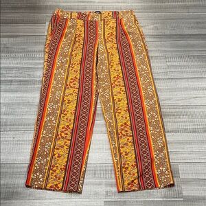 Soho Apparel Women's Floral Striped Wide Leg Pants
